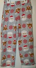 Rudolph The Reindeer Santa Claus Fleece Lounge Pajama PJ Pants Boys Size 6 NWT