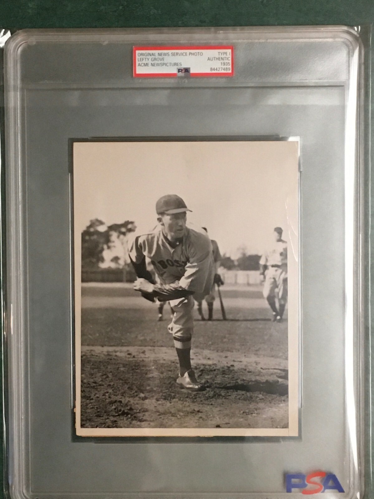 1935 Lefty Grove Original Type 1 News Service Photo PSA Authentic 6x8 Red Sox
