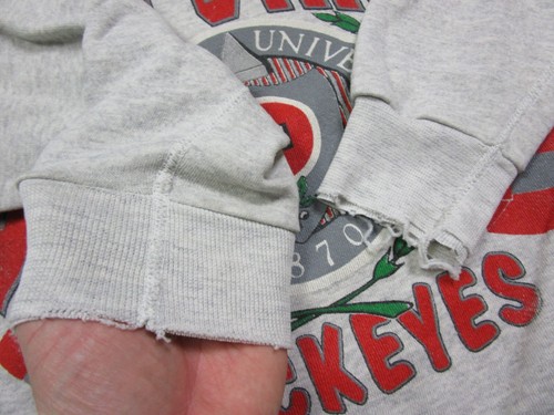 Felpa girocollo vintage Ohio State University (L) Buckeye College invecchiata - Foto 5 di 11