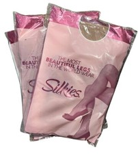 NEW Silkies Ultra Control Top Style 030501 Queen/XL Nude Pantyhose - Lot of 3
