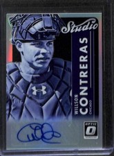 2017 Donruss Optic Baseball Studio Prizm Autograph #STS-WC Wilson Contreras