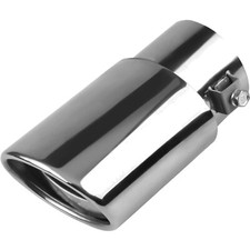 Edelstahl Auspuffblende mit Chrom-Finish – Universell 38-53 mm, 14.5x6 cm