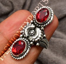 Mozambique Garnet Ring Gemstone 925 Sterling Silver Handmade Jewelry Ring