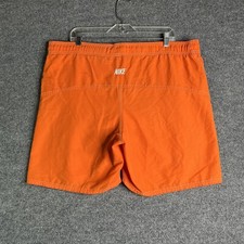 Vintage Y2K Nike Shorts Swim Trunks Men L Orange Drawstring Mesh Lined Spellout