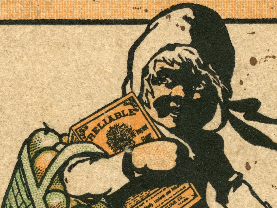 ¡PÓSTER CONFIABLE PARA HORNEAR HARINA! (hasta 24 x 36) - 1915 - Pastel - Libro de cocina - Vintage Foto 2 de 4