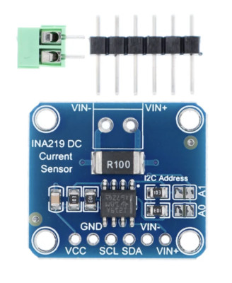 INA219 Bidirektional Voltage Current Monitor, 0-26V, VCC 3-5V, I2C Power Sensor