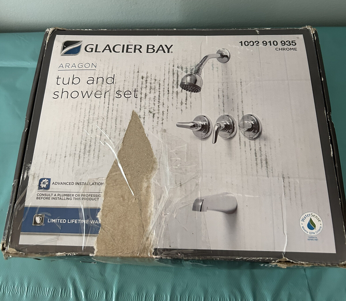 Glacier Bay HD834X0001 Aragon 3Handle 1Spray Tub Shower Faucet