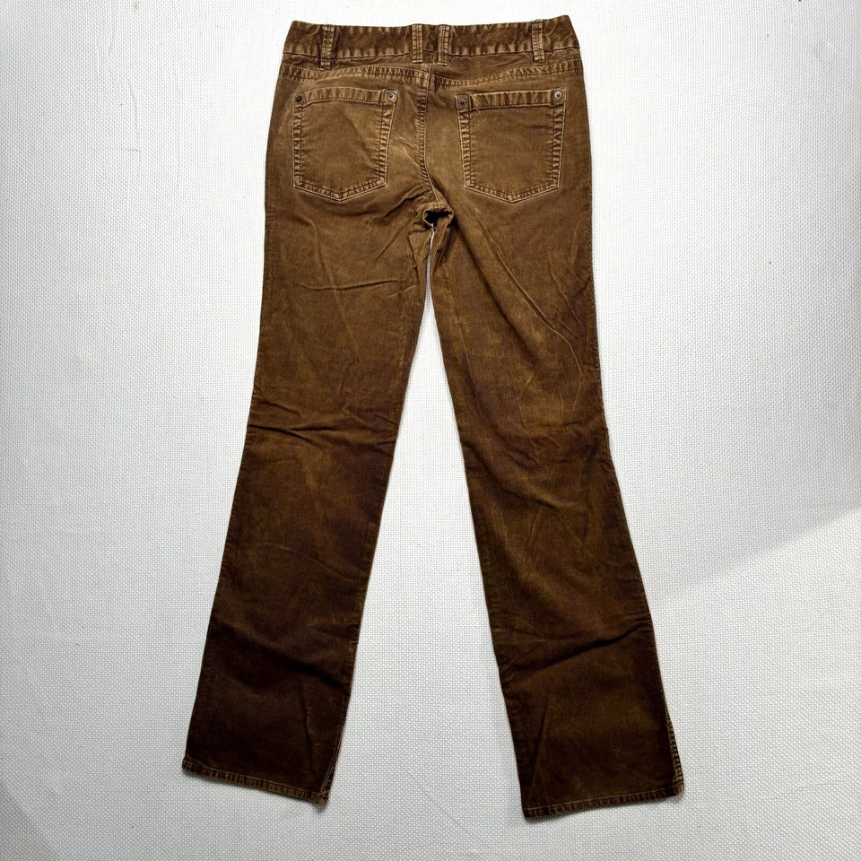 Pantalones de pana J.Crew Favorite Fit Bootcut para mujer 2R marrón algodón elástico tiro medio Foto 2 de 4