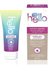 Hello kids unicorn sparkle fluoride toothpaste, 119g, children ages 7 