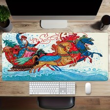 40 90cm Santa Claus Christmas Mouse Pad - Large Gaming  Office Desk Mat with No