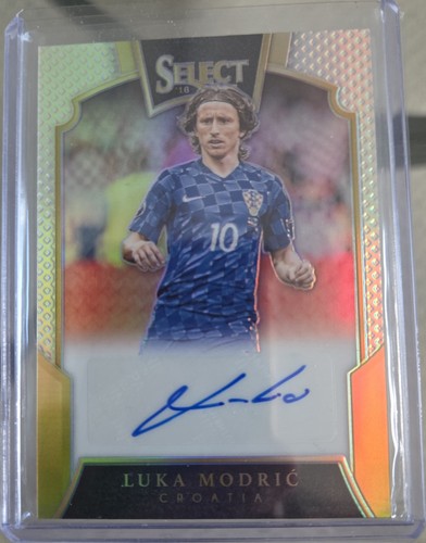 Luka Modric  2016-17 Panini Select Signatures Gold Prizm 43/99 Croatia auto ⚽️