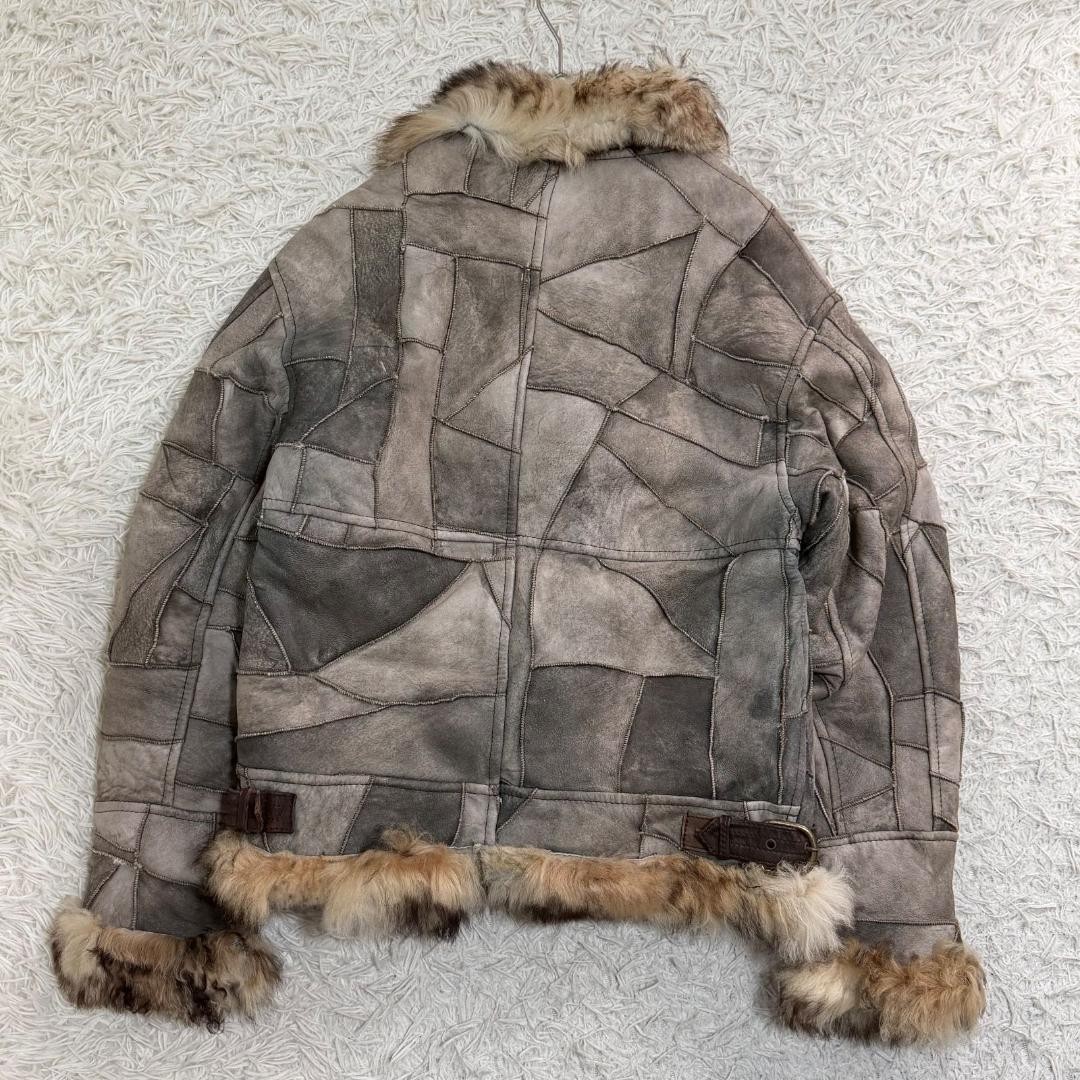 Avirex B-3 Patchwork Shearling Flight Jacket M Le… - image 9