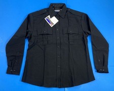 NEW BLAUER WOMEN'S 8450W LONG SLEEVE WOOL BLEND SHIRT BLACK 42 REG
