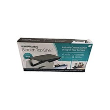 TV Computer Screen Caddy Desktop Shelf Stand Adjustable Storage Rack Holder New