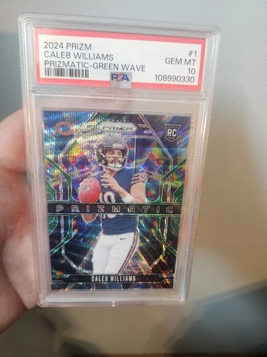 2024 Prizm Caleb Williams Chicago Bears Prizmatic Rookie RC #1 PSA 10 Cracks