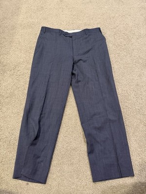 Canali Men's Travel Dress Pants Blue Wool Men's Size 36/52