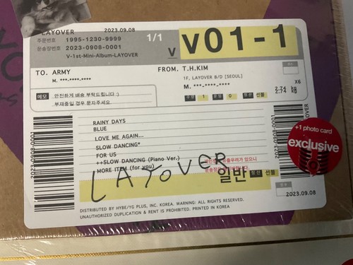 2 neue V (BTS) 1. Soloalbum "Layover" & BTS JUNGKOOK 1. SOLO Album Golden CD - Bild 6 von 9