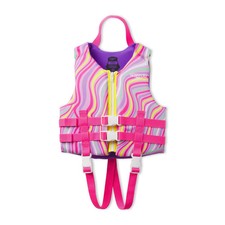 Speedo Kids Swimming Life Jacket Vest PFD USCG Approved 3-8 Years Swirl