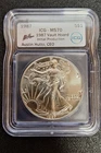 1987 Vault Hoard Initial Production IGC MS70 $1 American Silver Eagle Coin 0.999