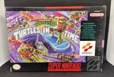 Teenage Mutant Ninja Turtles IV Time (Super Nintendo SNES) 100% Complete Box CIB