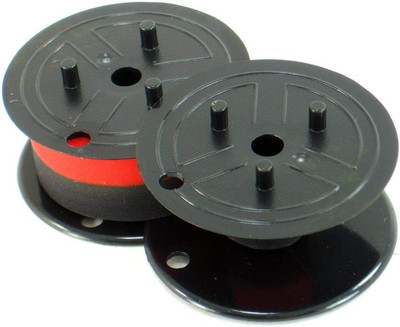 Compatible Sharp Electronic Calculator Ribbon Twin Spool Black and Red, 