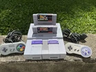 New ListingVintage Super Nintendo SNES Console Bundle - 2 Controllers, 2 Games, Cables