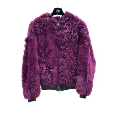 TOM FORD Lamb Fur Chubby Bomber Jacket - Size 38