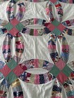 Vintage Wedding Ring Quilt Top Hand Sewn — photo 6