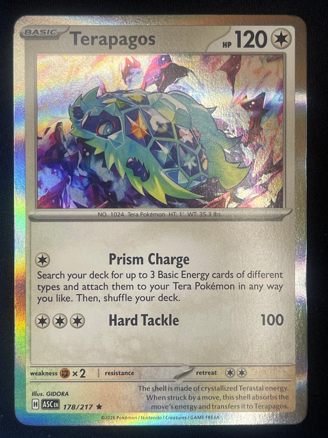 Pokemon Terapagos Rare ME: Ascended Heroes 178/217 NM