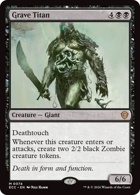 #ad Grave Titan NM Mythic MTG Commander: Lorwyn Eclipsed ECC Black Giant Regular $1.49