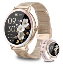 BRAND NEW Amazon KEEPONFIT Pink Bluetooth Women’s Smart Watch Fitness Tracker