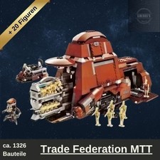 Klemmbausteine MOC  Star Wars Trade Federation MTT  + 20 Figuren, ca. 1326 Teile