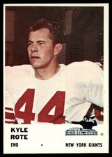 1961 Fleer Kyle Rote #69 New York Giants HIGHER GRADE NO CREASES