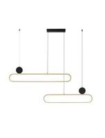 Nova Luce Liaise Pendelleuchte Schwarz-Gold 49W Dimmbar 3200K HöHenverstellbar