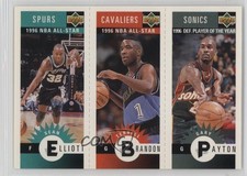 1996-97 Collector's Choice Mini-Card Panels Sean Elliott Terrell Brandon HOF 2u3