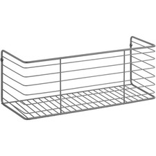 mDesign Ablagekorb Ablagebox Drahtkorb Wandmontage  Metall Küche Bad Dunkelgrau