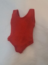 Vintage Barbie Fashion Doll RED Swimsuit One Piece 1960's -PERFECT CONDITION