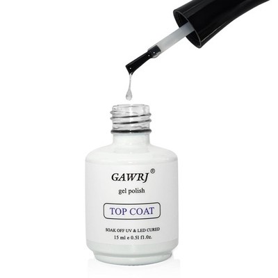 15ml No Wipe UV Gel Top Coat Glossy Gel Nail Polish Soak Off No Wipe Top Coat