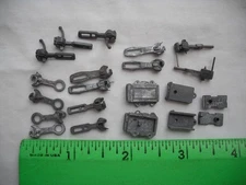 Lot of 15 Assorted Metal Knuckle Couplers, 7 Pair, Freight Car Parts, HO Scale