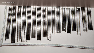 H0 Schienen Konvolut gerade 16- 29 cm   Roco / Fleischmann   Bastlerware