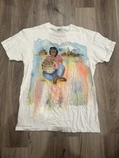 Vintage Single Stitch Hanes Made In USA Hand Painted Indian Woman T-Shirt Sz XL