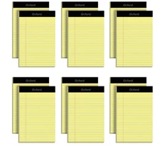 5 x 8 Legal Pads, 12 Pack, Narrow Ruled, Yellow Paper, 50 Sheets Per Writing Pad