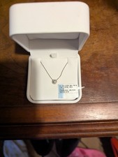 Sterling Silver Necklace 1/10 CTTW Diamond