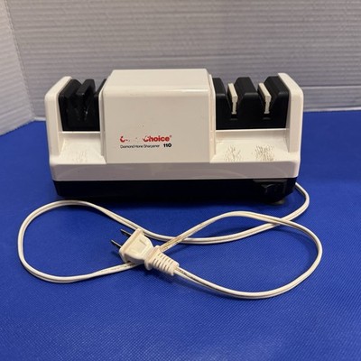 Chefs Choice 110 Diamond Hone Electric Knife Sharpener  3-Stage White Tested