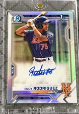 2021 Bowman - Chrome Prospects Autographs Endy Rodriguez Refractor /499 #CPA-ER