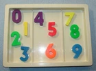 Vtg Fisher Price LITTLE PEOPLE #923 Play Family SCHOOL HOUSE Numbers & Tray 0-9