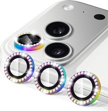 For iPhone 17 Pro/Pro Max Bling Metal Camera Lens Tempered Glass Protector Cover
