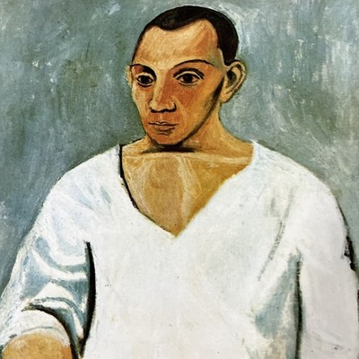  Self Portrait with a Palette, 1906  PABLO PICASSO Art Print of Oil Painting