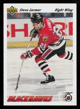 Steve Larmer 1991-92 Upper Deck #257 Chicago Blackhawks Hockey Card