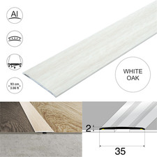 FLAT SELF ADHESIVE ALUMINIUM WOOD EFFECT DOOR EDGING BAR-TRIM-THRESHOLD-35mm A08